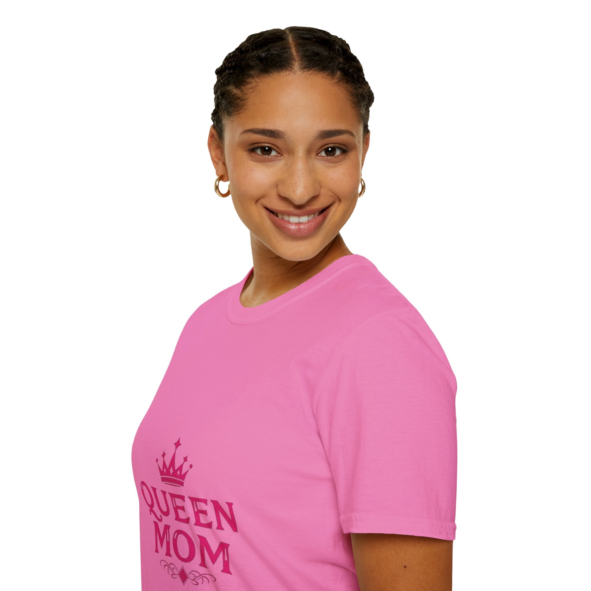Queen Mom Women Softstyle T-Shirt, Gift for Mothers | 100% Cotton T-Shirt