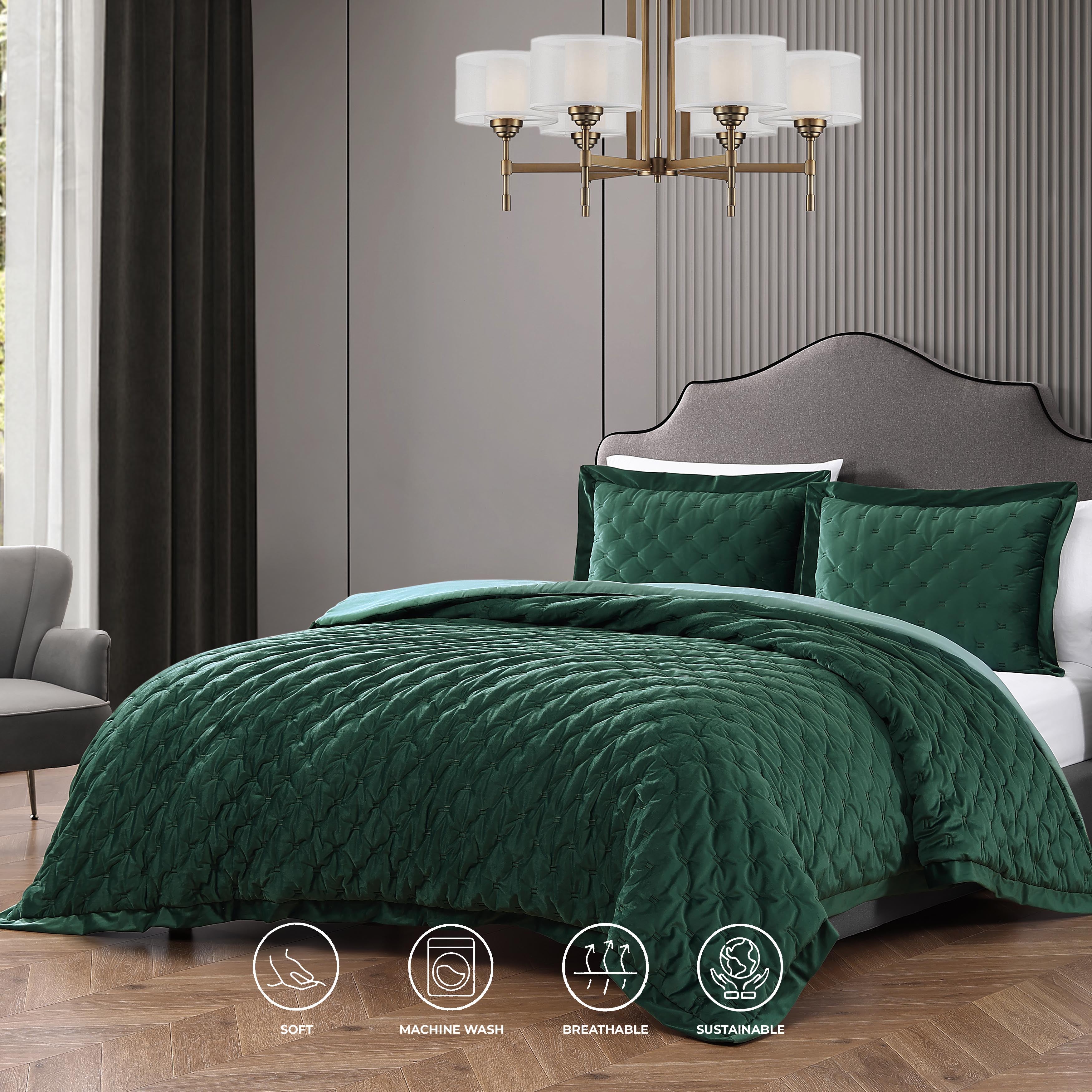 Bebejan 3 Piece Velvet Comforter Set