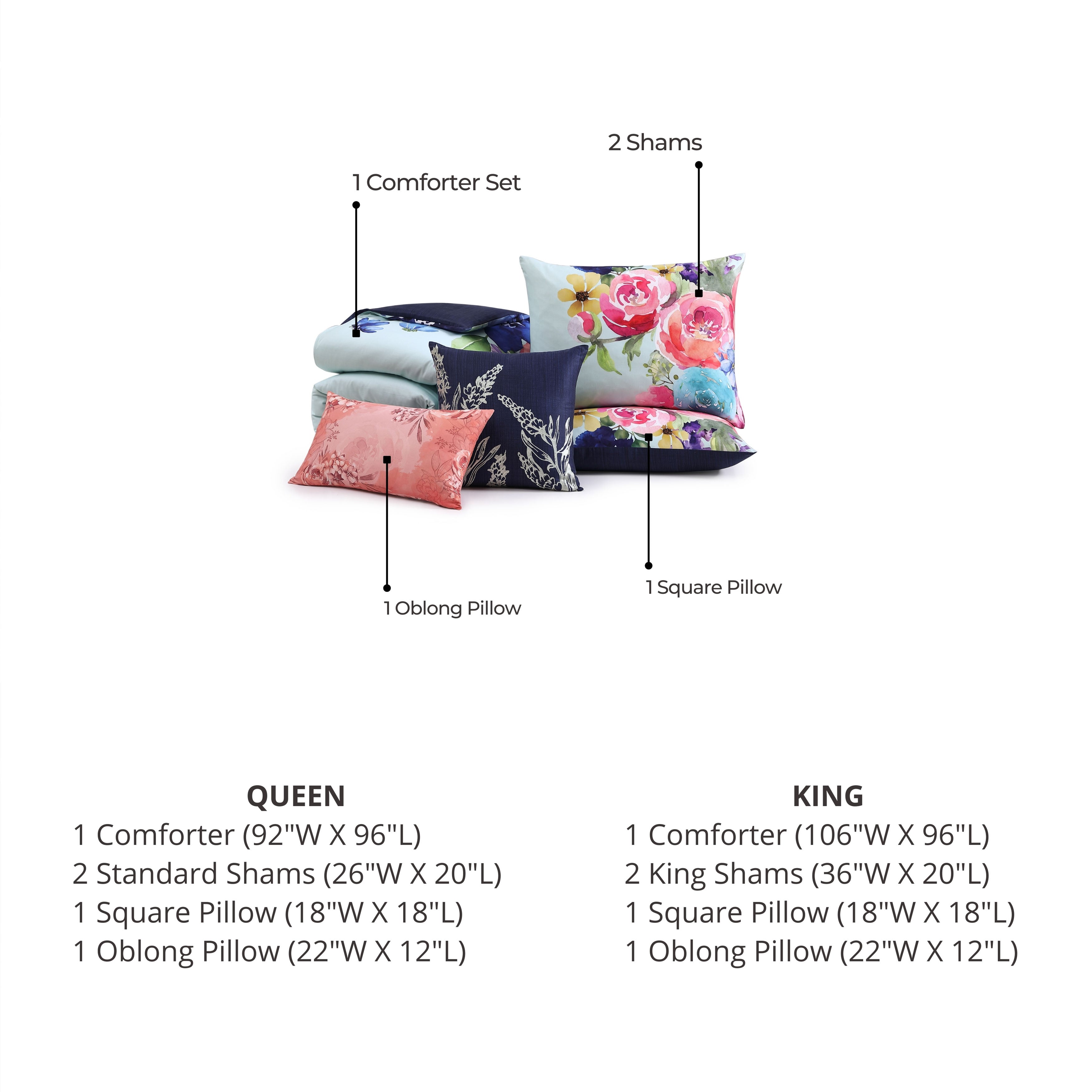 Bebejan Aqua Fiesta 5 Piece Reversible Comforter Set