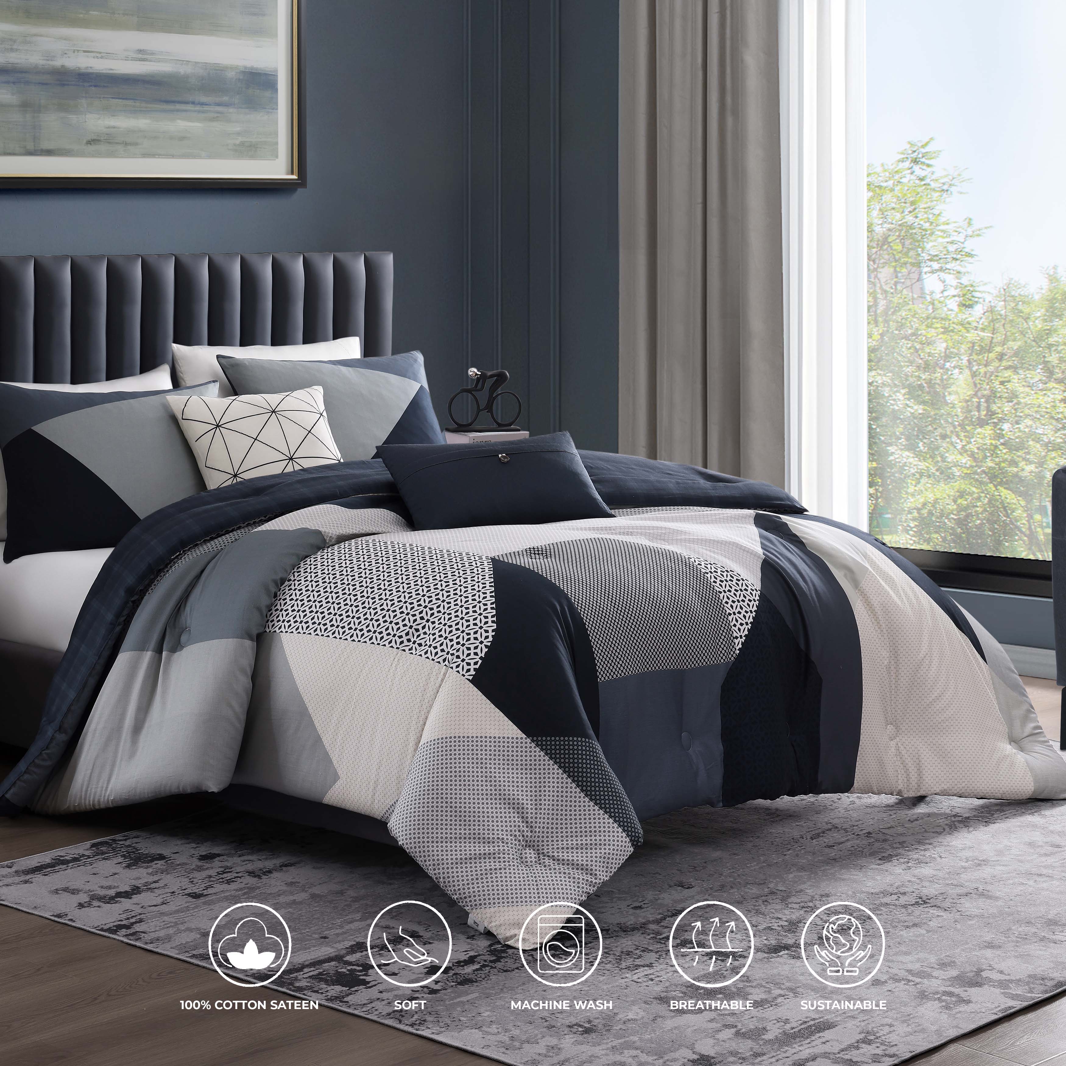 Bebejan Geo Fusion 5 Piece Reversible Comforter Set