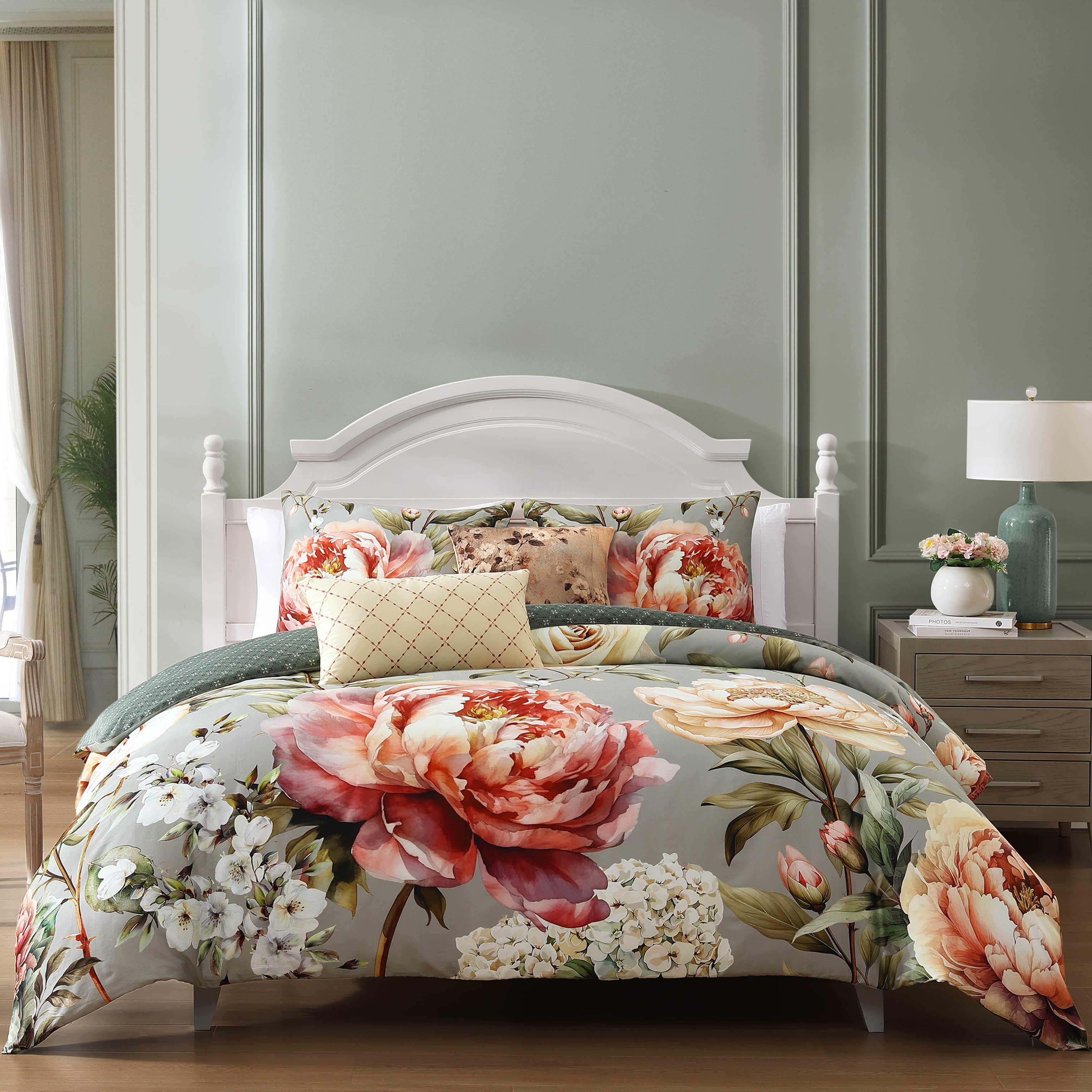 Bebejan Whispering Willows 5 Piece Reversible Comforter Set