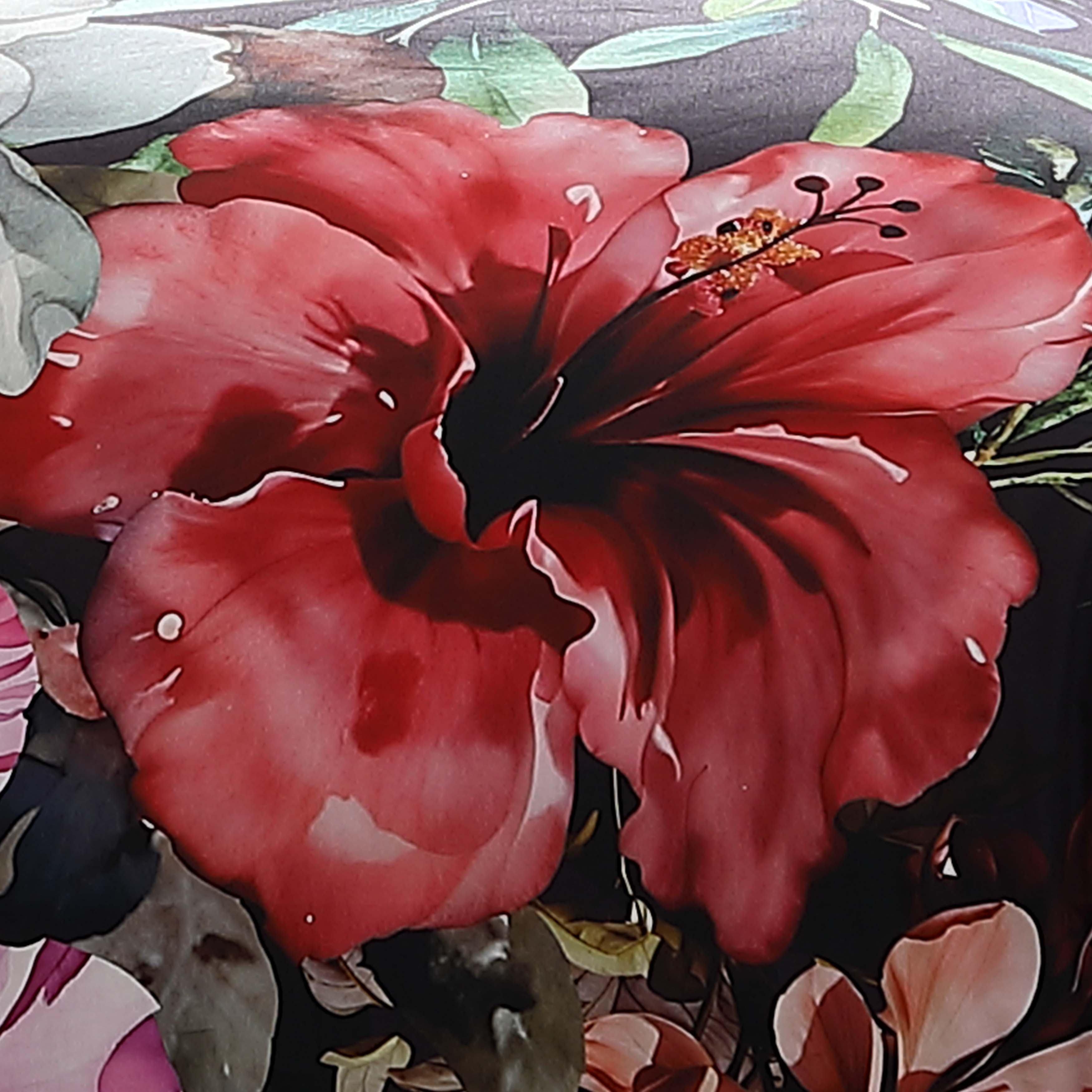 Bebejan Black Night Poppies 5 Piece Reversible Comforter Set