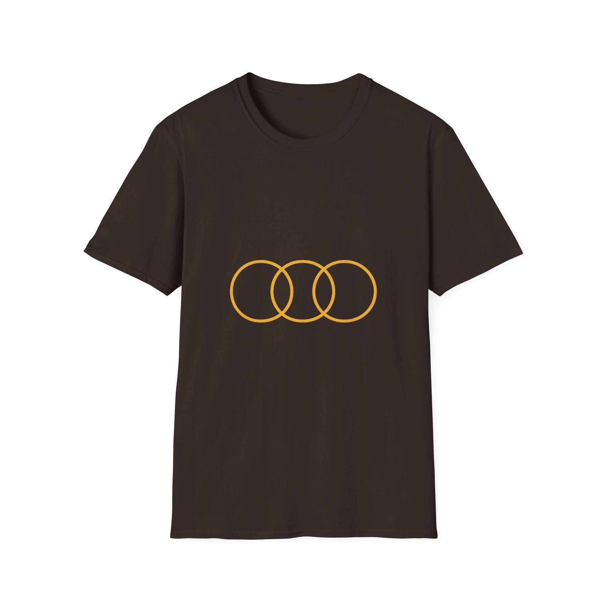 Dark Chocolate Triple Ring Cotton T-Shirt