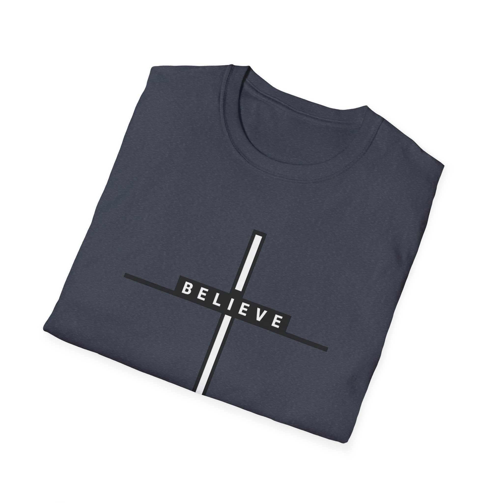 Heather_Navy_Believe_Cross_T-Shirt-4
