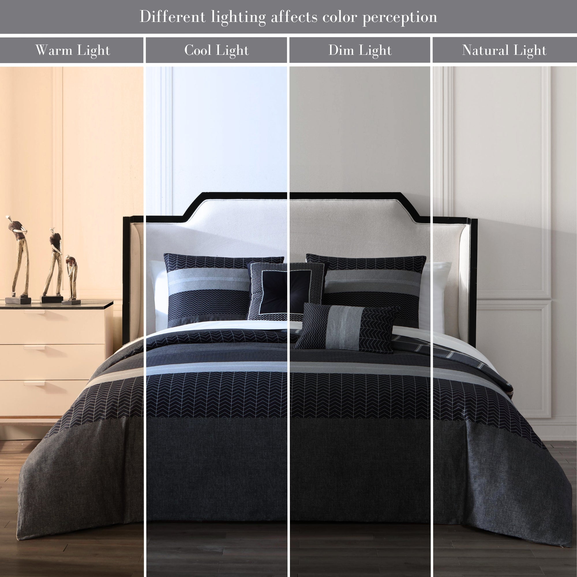 Bebejan Kyle Black 5 Piece Reversible Comforter Set