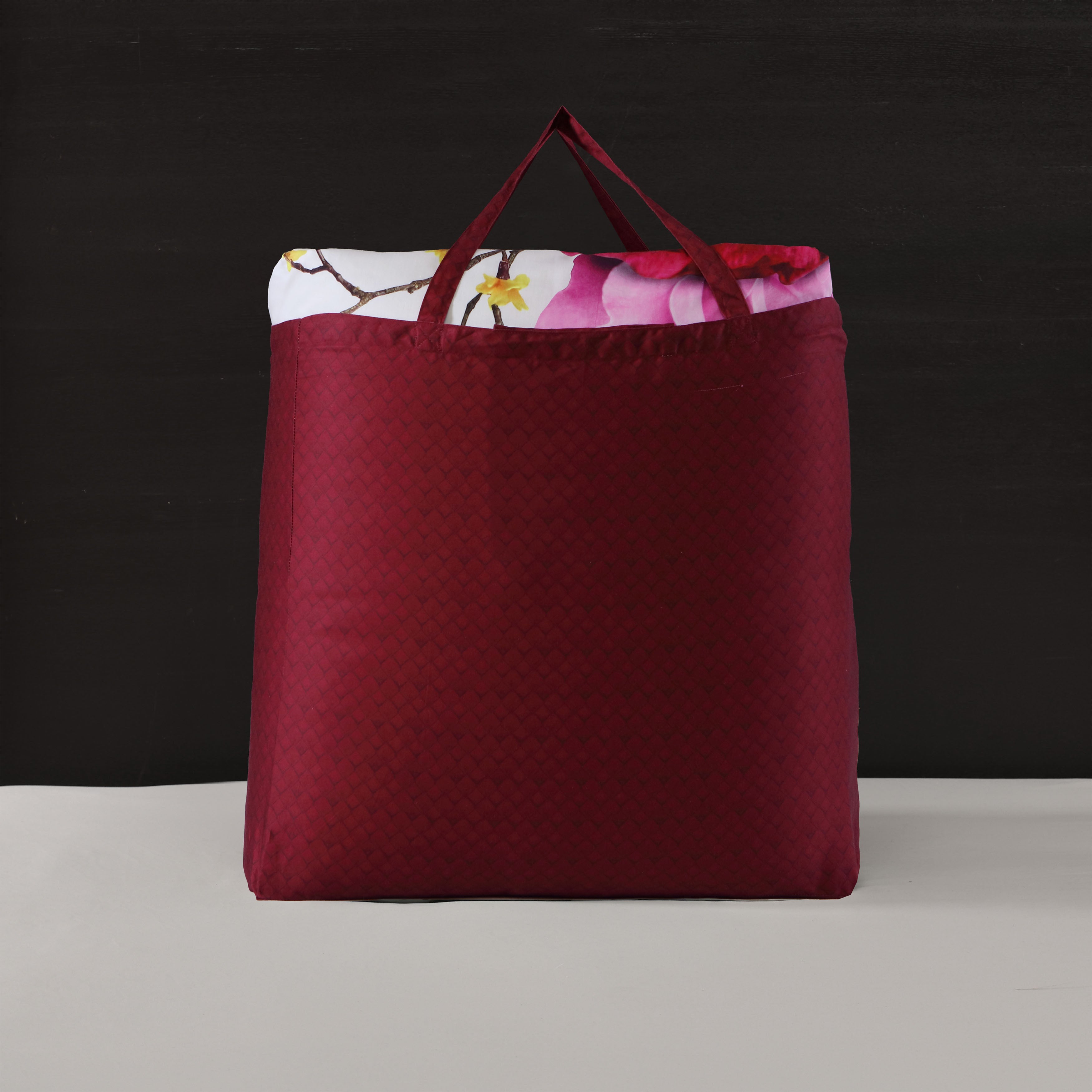 Bebejan Magenta Floral 5 Piece Reversible Comforter Set