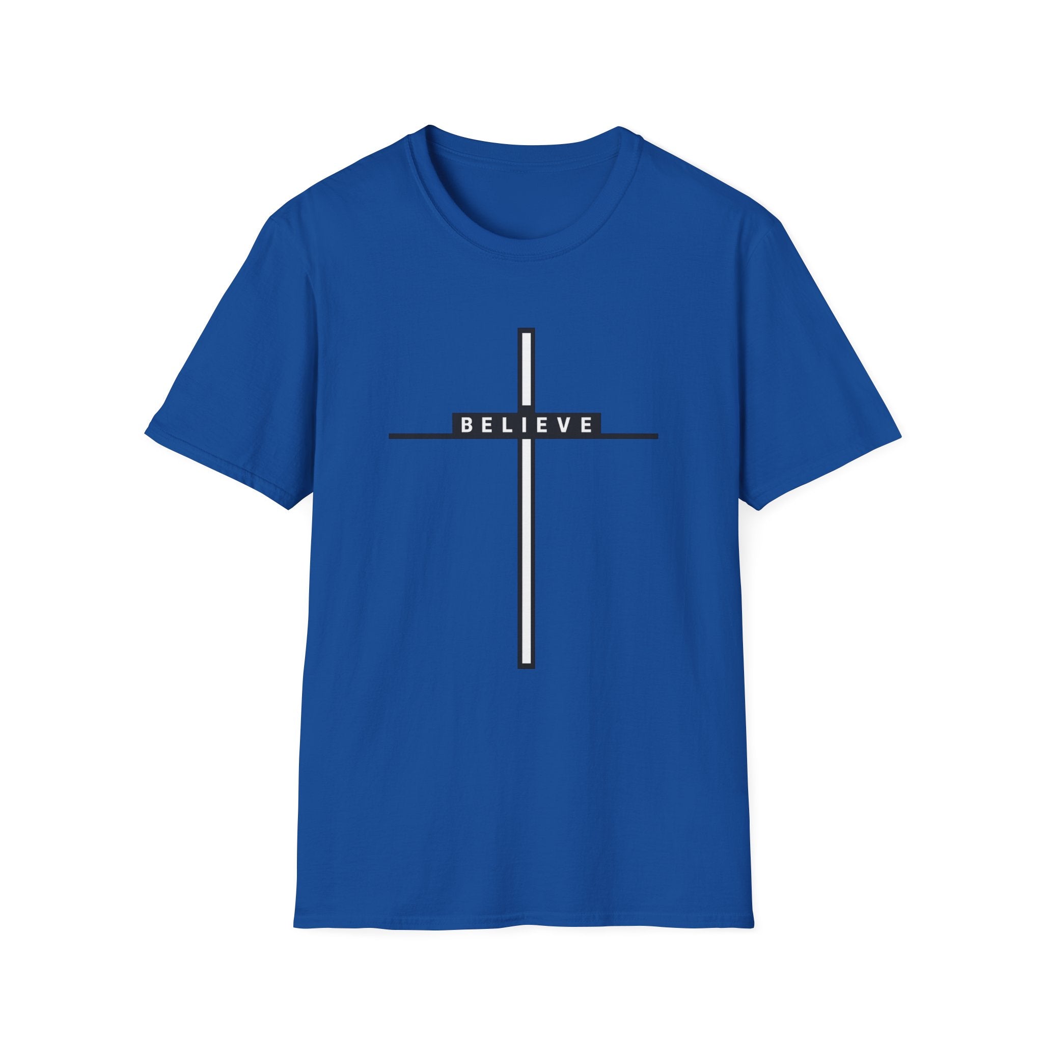 Royal Blue Believe_Cross_T-Shirt