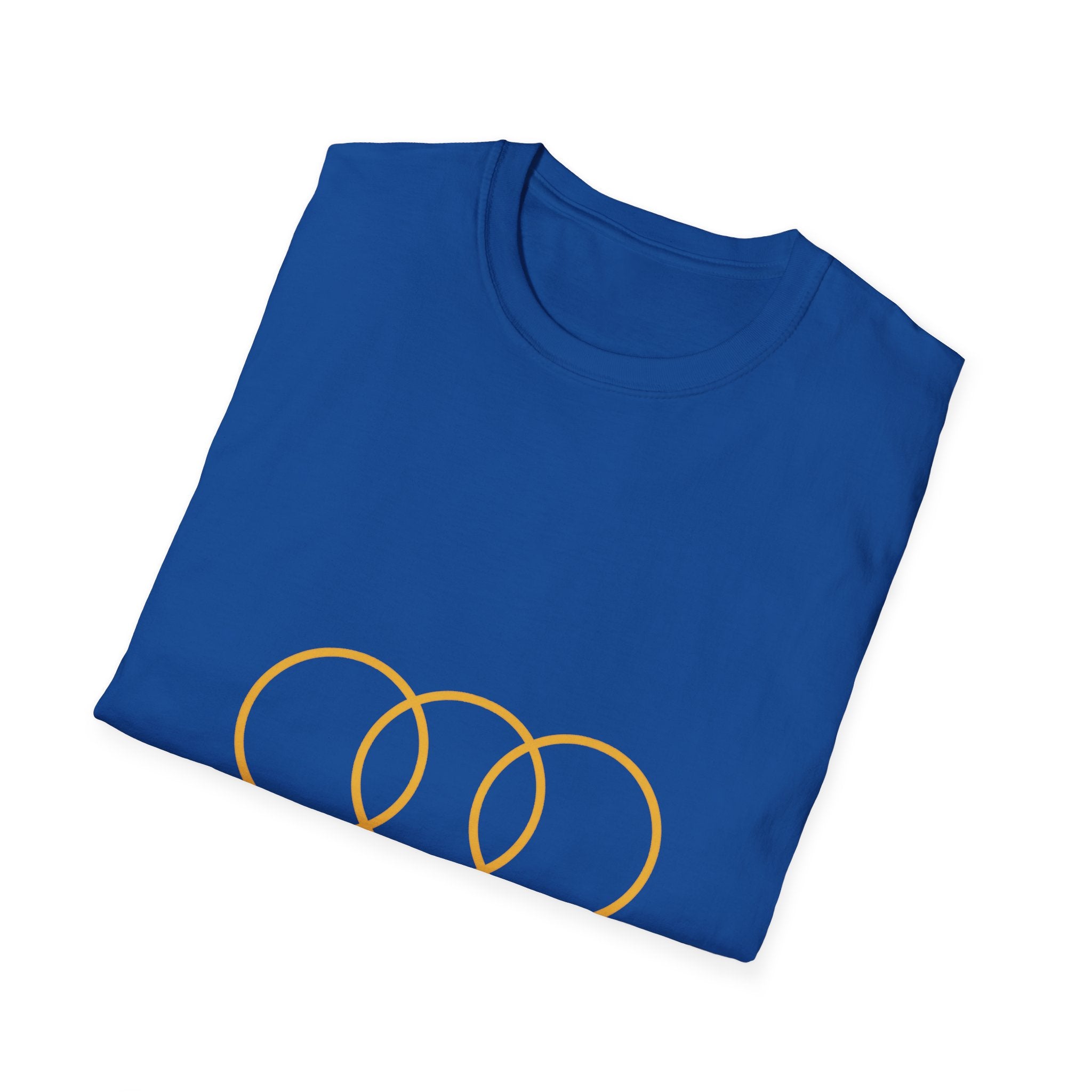Royal Blue Triple Ring Cotton T-Shirt-4