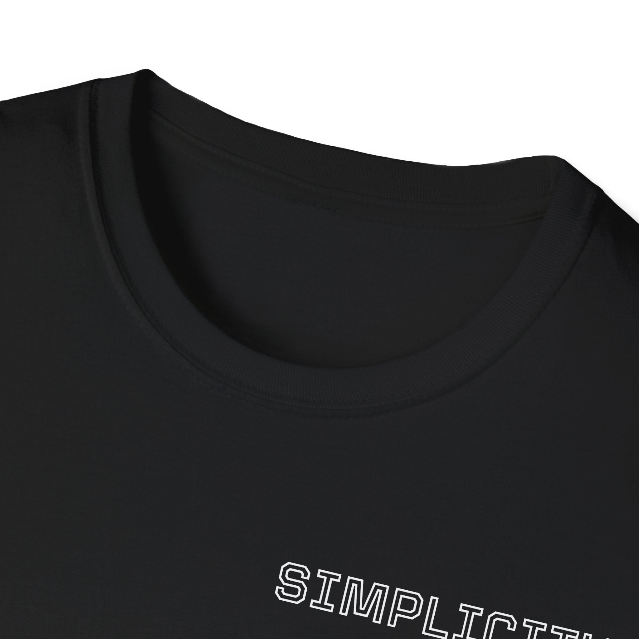 Simplicity Text Black T-Shirt-2