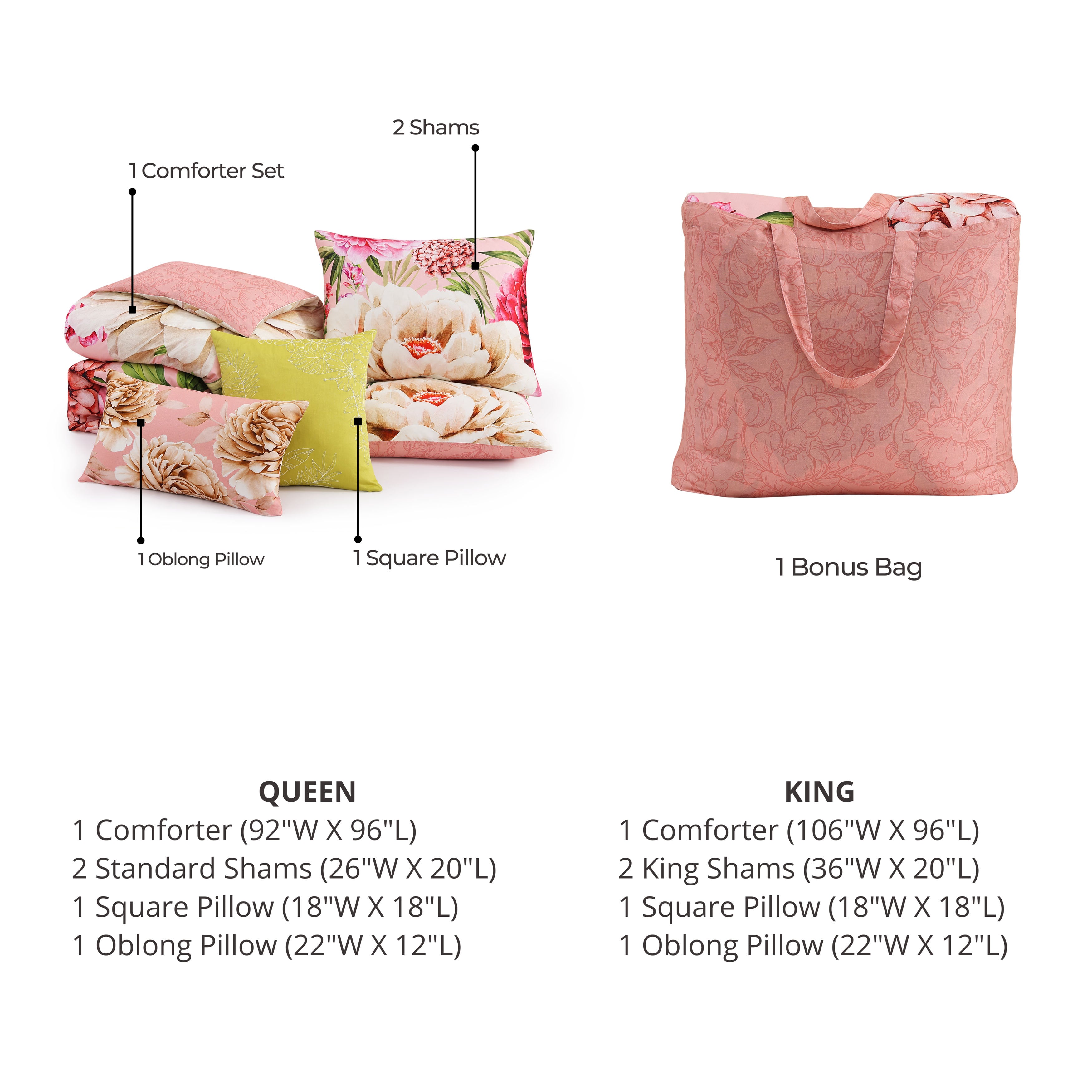 Bebejan Spring Forever 5 Piece Reversible Comforter Set