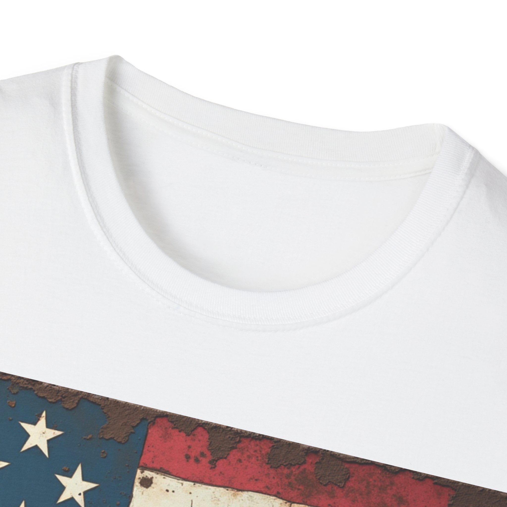 USA Flag T-Shirt, 100% Ring-Spun Cotton T-Shirt For Men