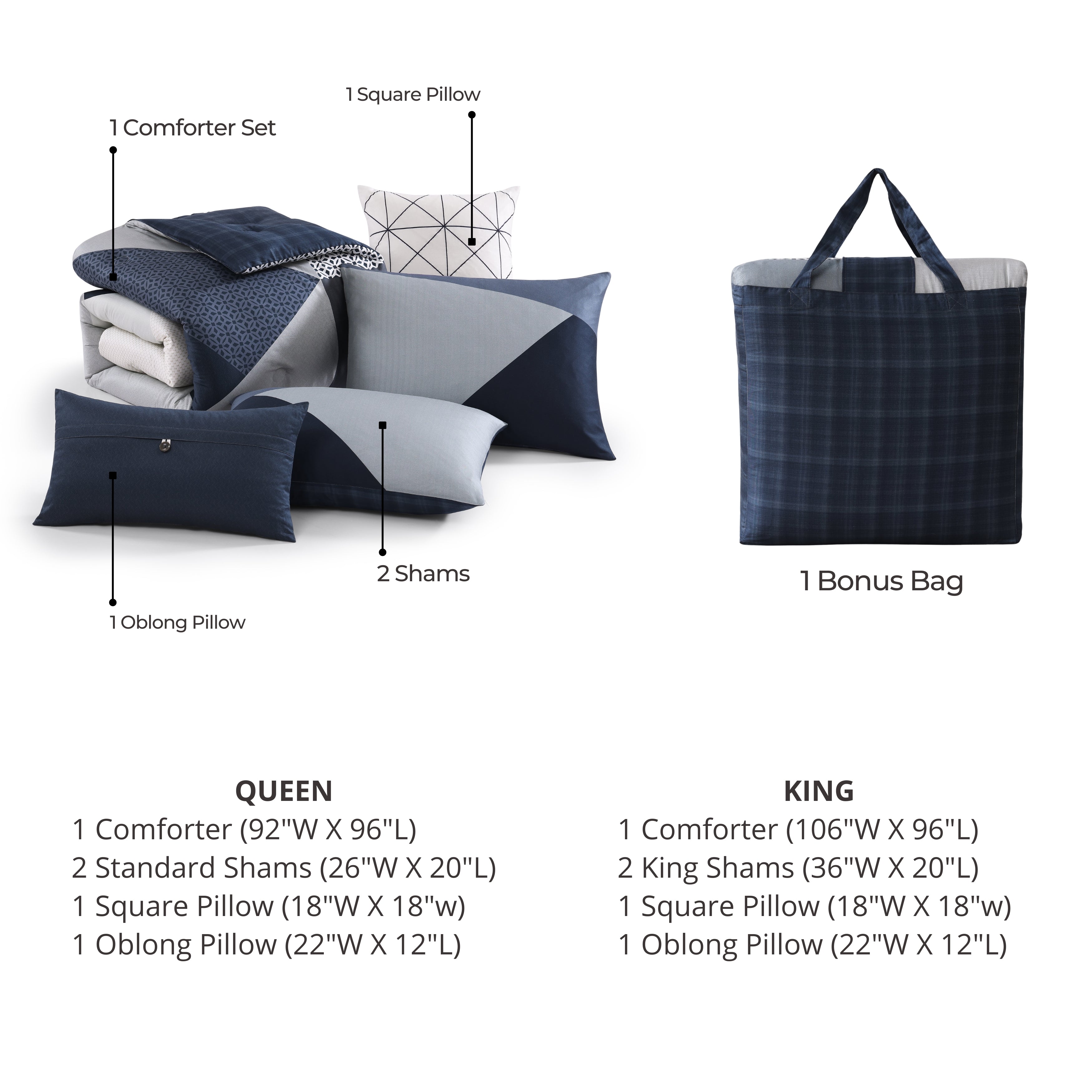 Bebejan Geo Fusion 5 Piece Reversible Comforter Set