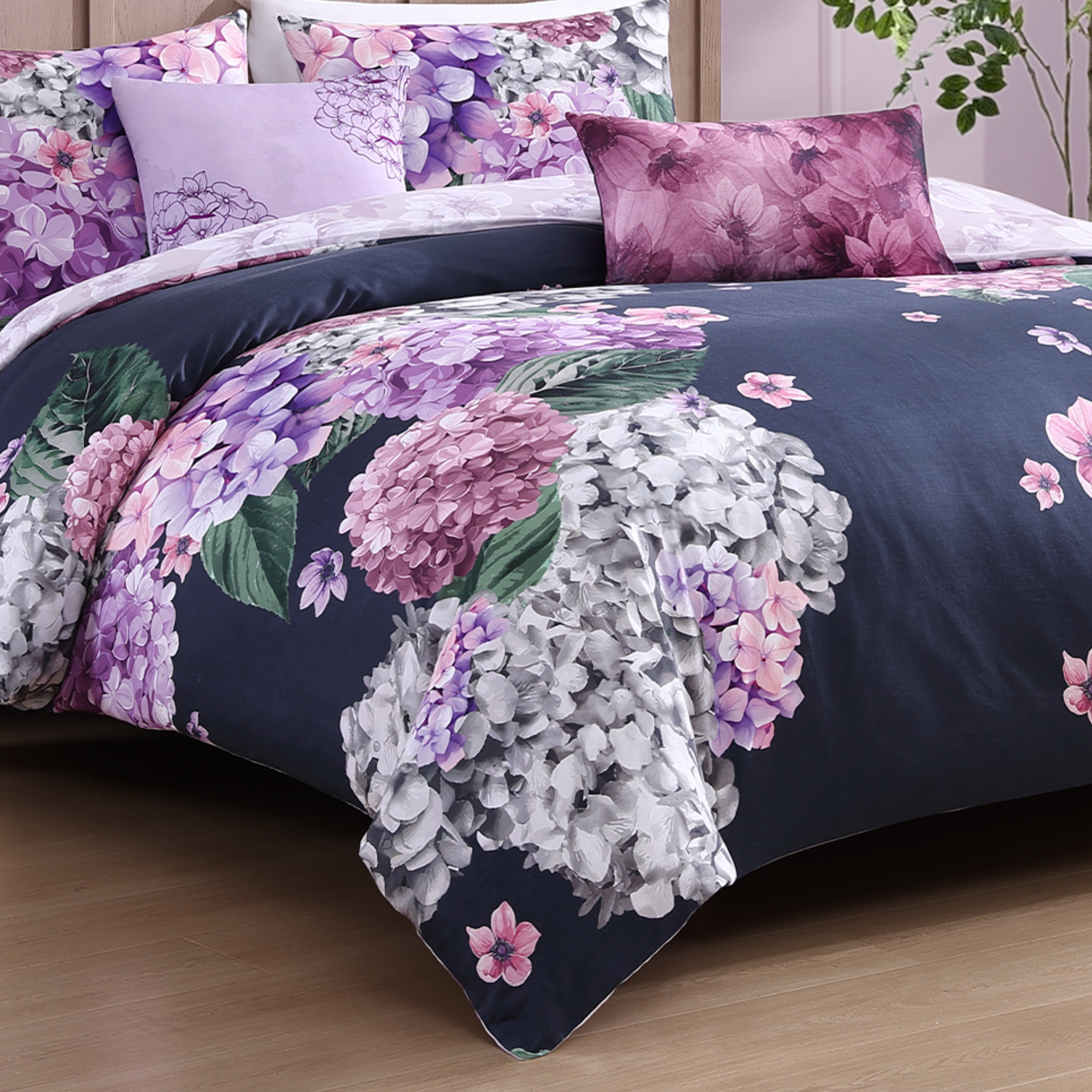 Bebejan Purple Bliss 5 Piece Reversible Comforter Set