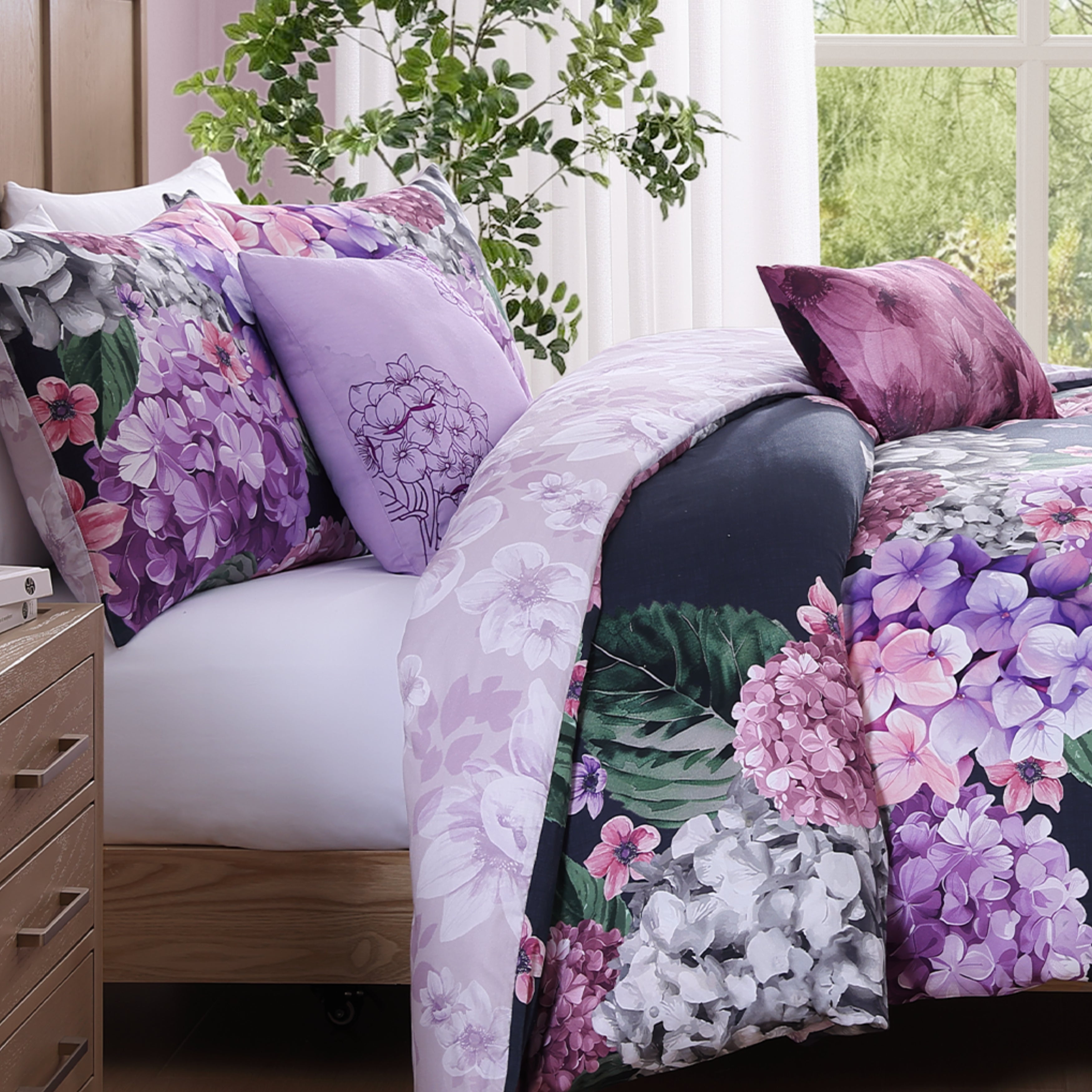 Bebejan Purple Bliss 5 Piece Reversible Comforter Set