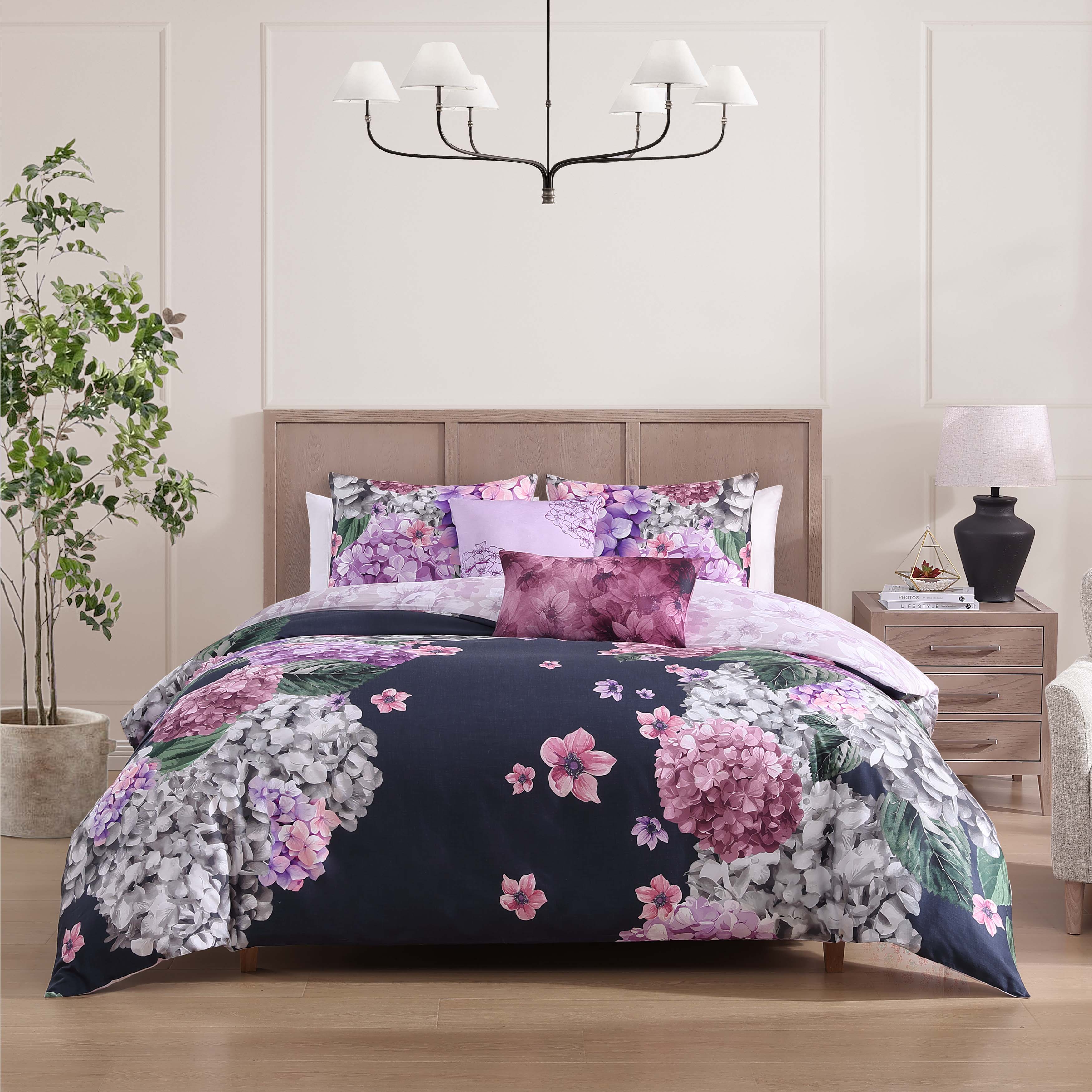 Bebejan Purple Bliss 5 Piece Reversible Comforter Set