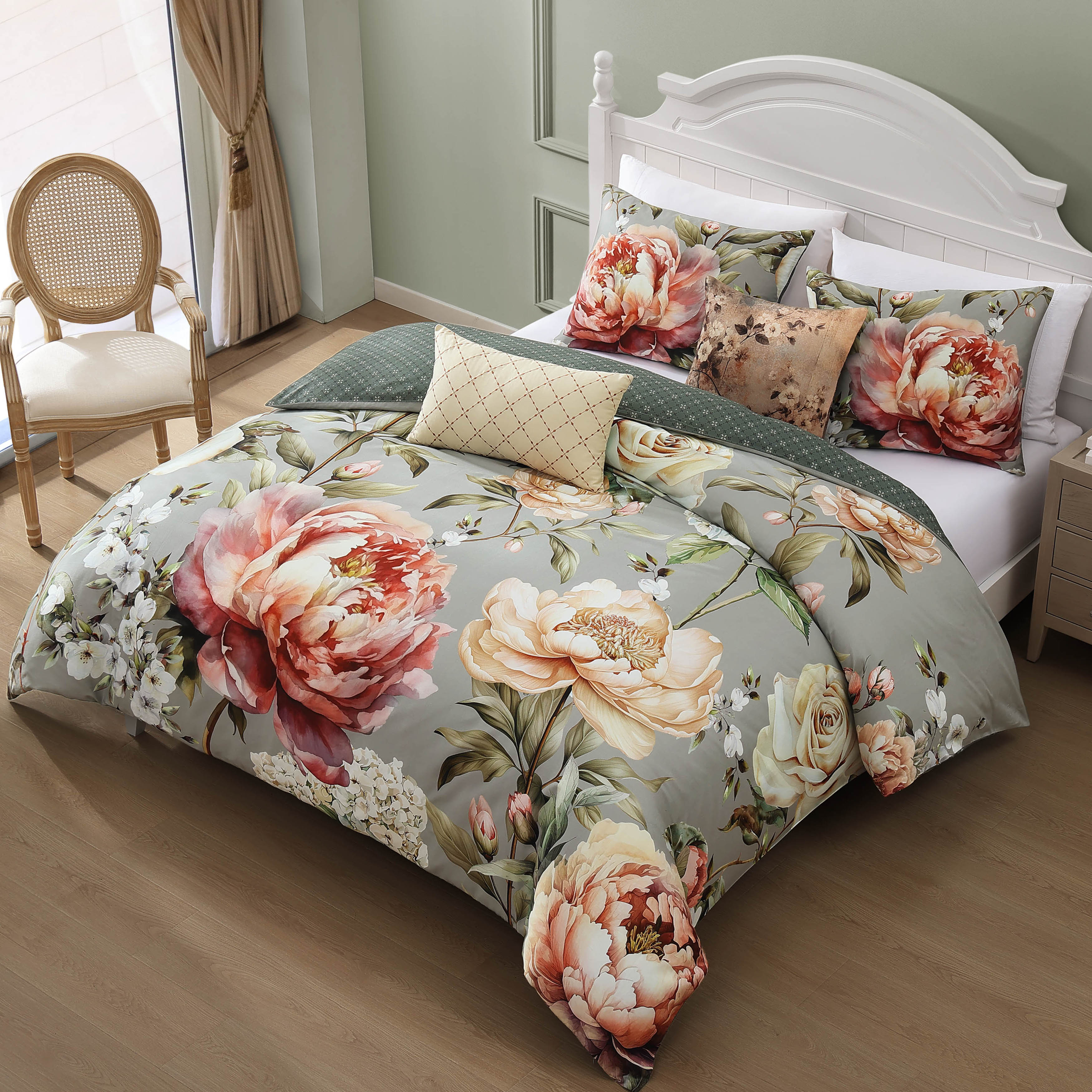 Bebejan Whispering Willows 5 Piece Reversible Comforter Set