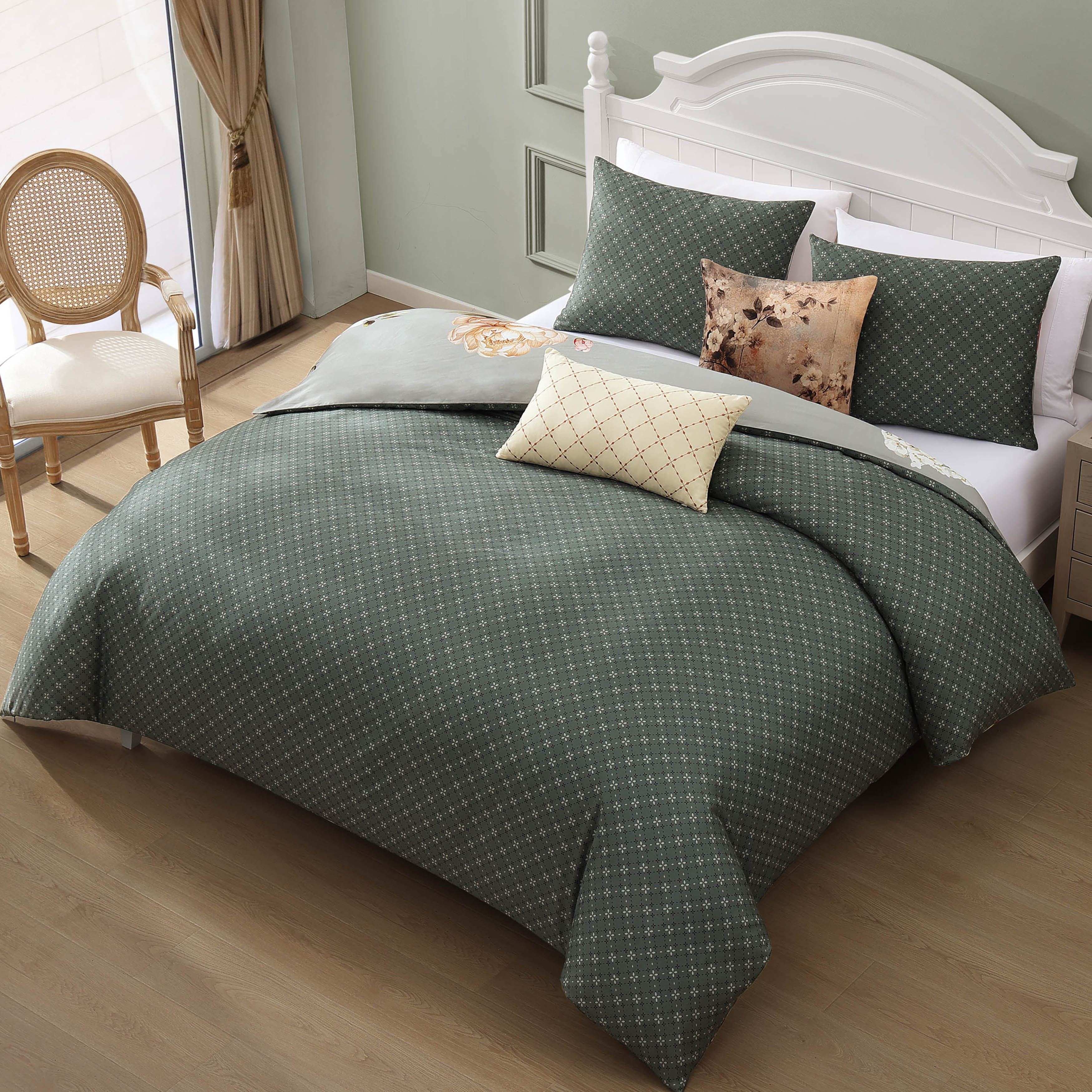 Bebejan Whispering Willows 5 Piece Reversible Comforter Set