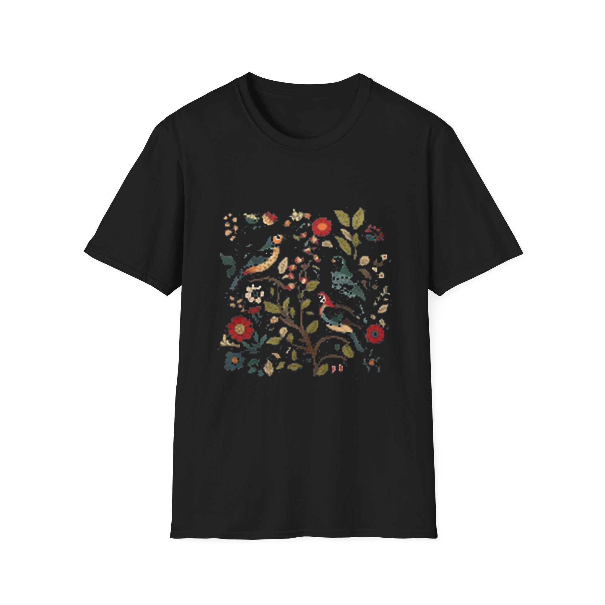 Black Birds In The Flowers Tee For Women