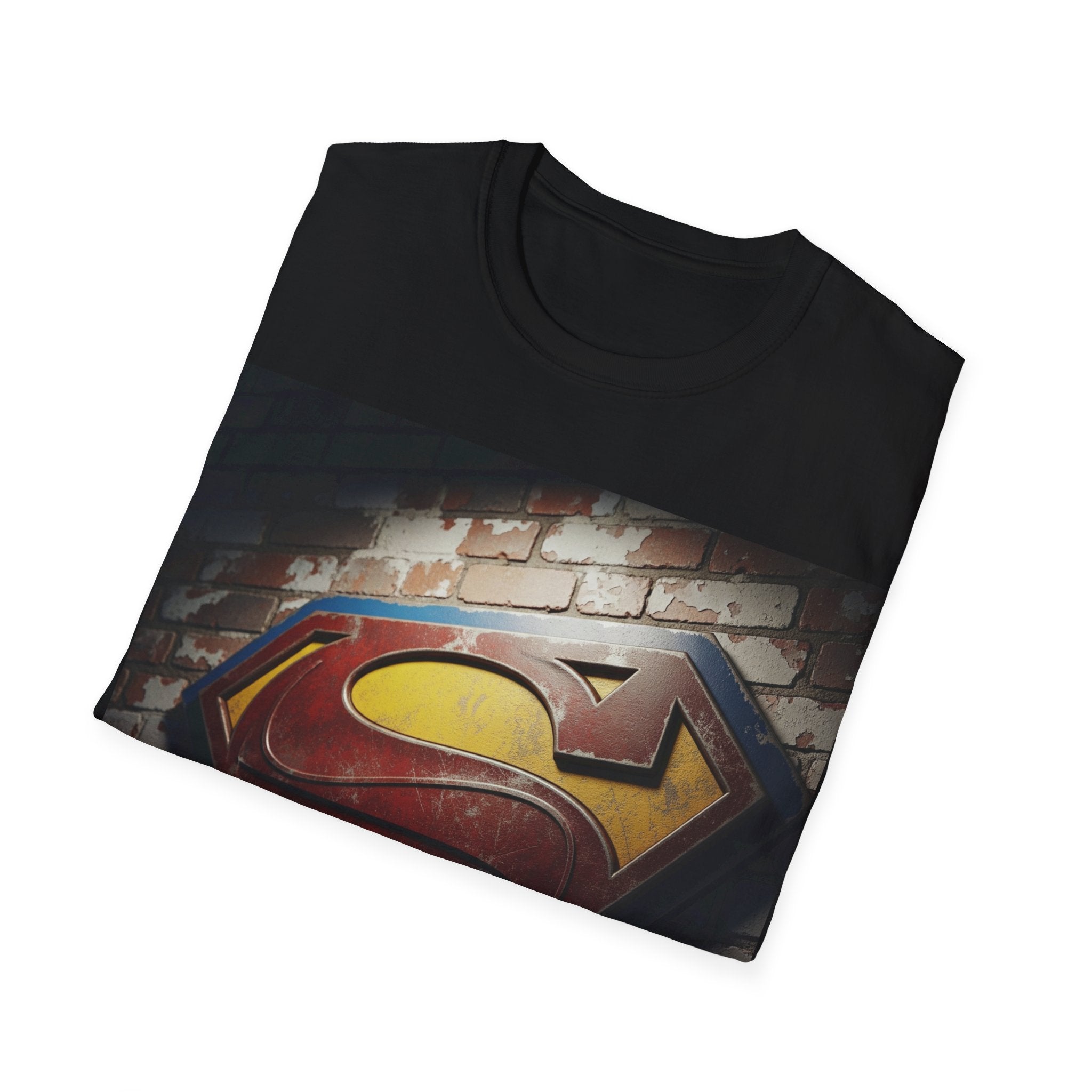 Black Superman Softstyle Men T-Shirt-4