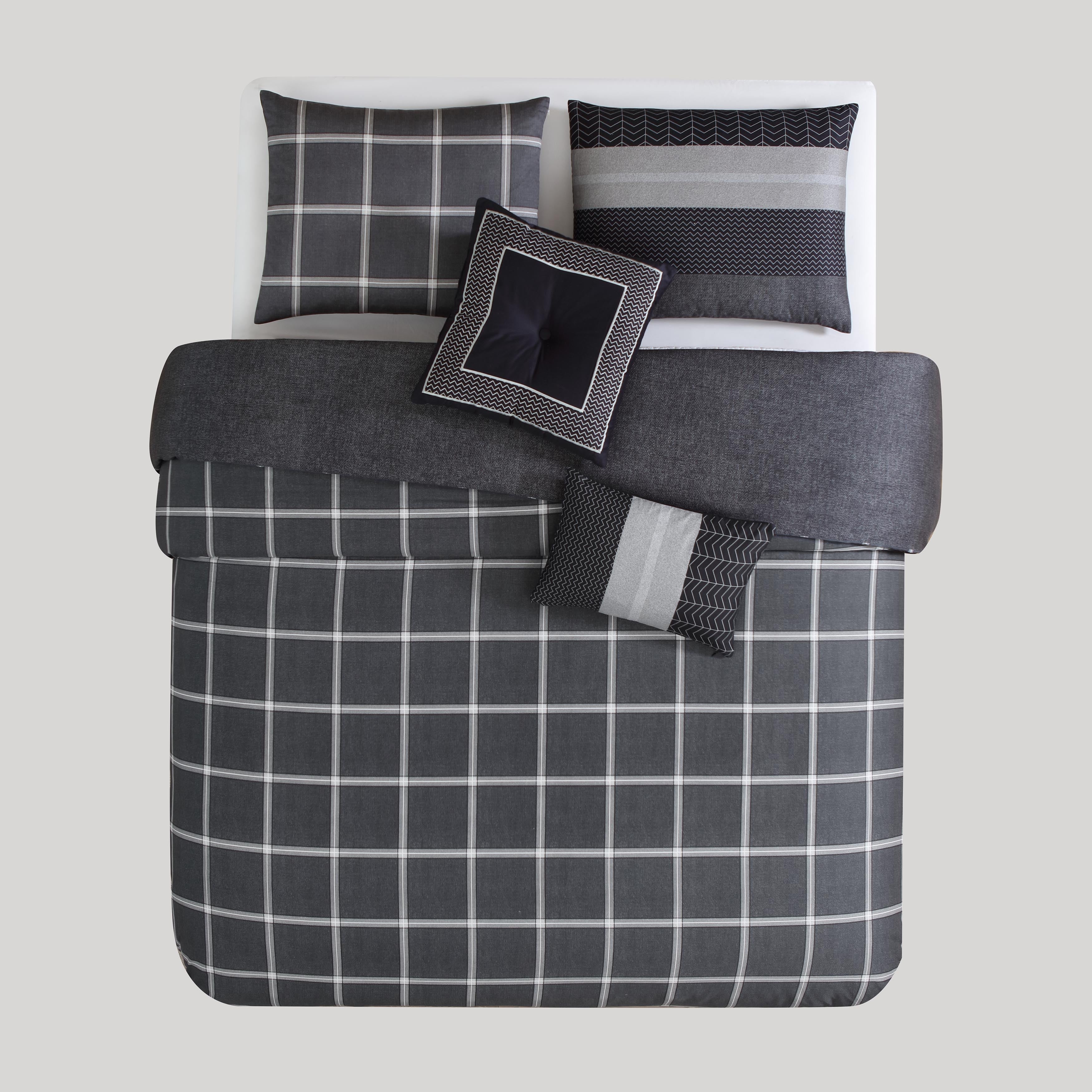 Bebejan Kyle Black 5 Piece Reversible Comforter Set