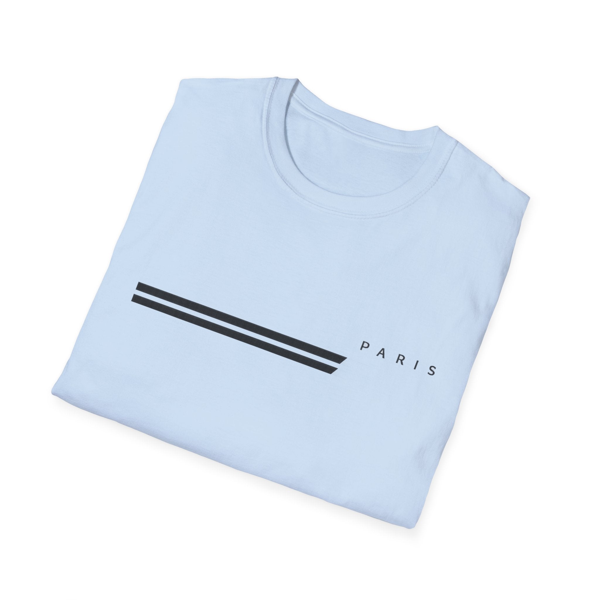 Light blue t-shirt with 'PARIS Graphic printed"