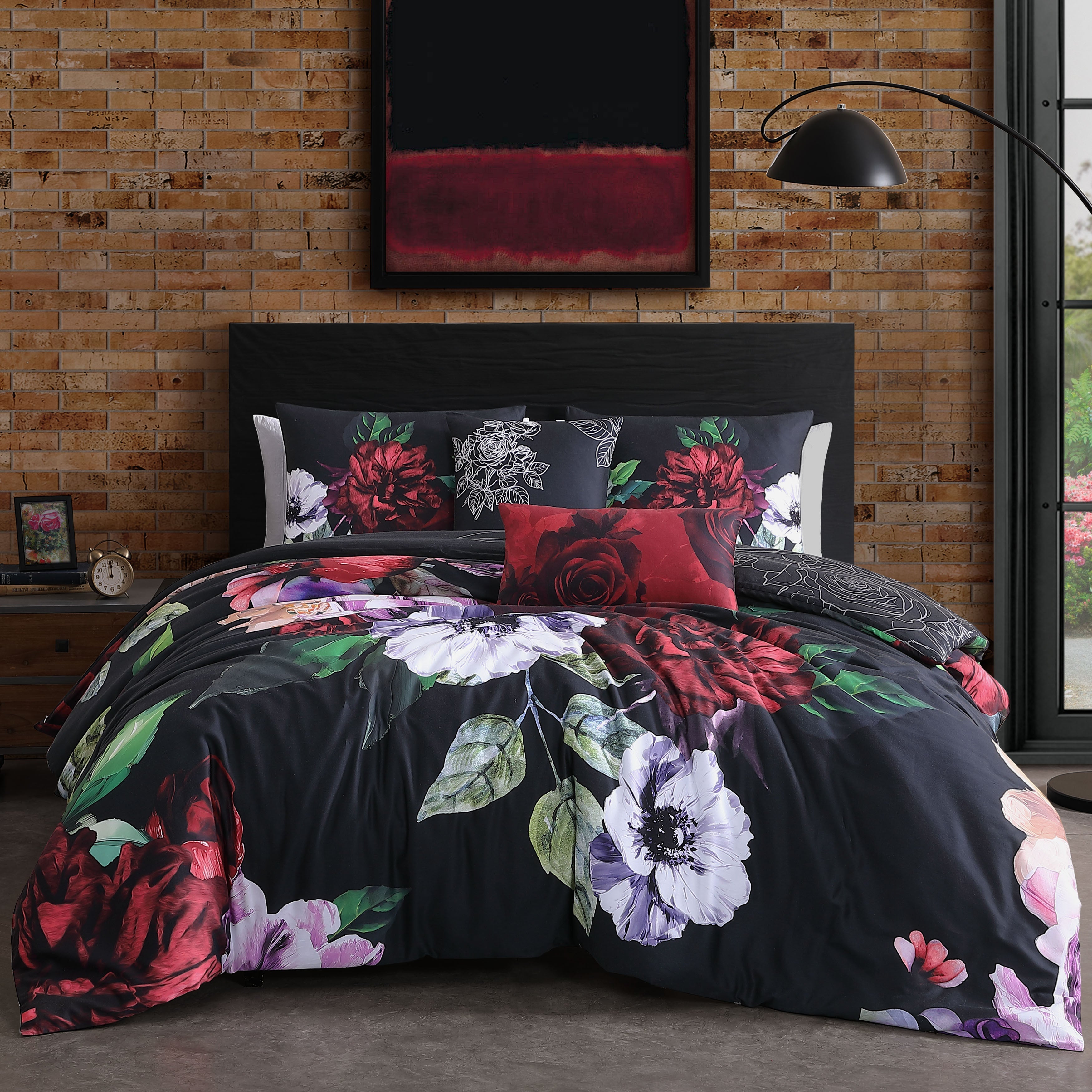 Bebejan Moody Painting 5 Piece Reversible Comforter Set