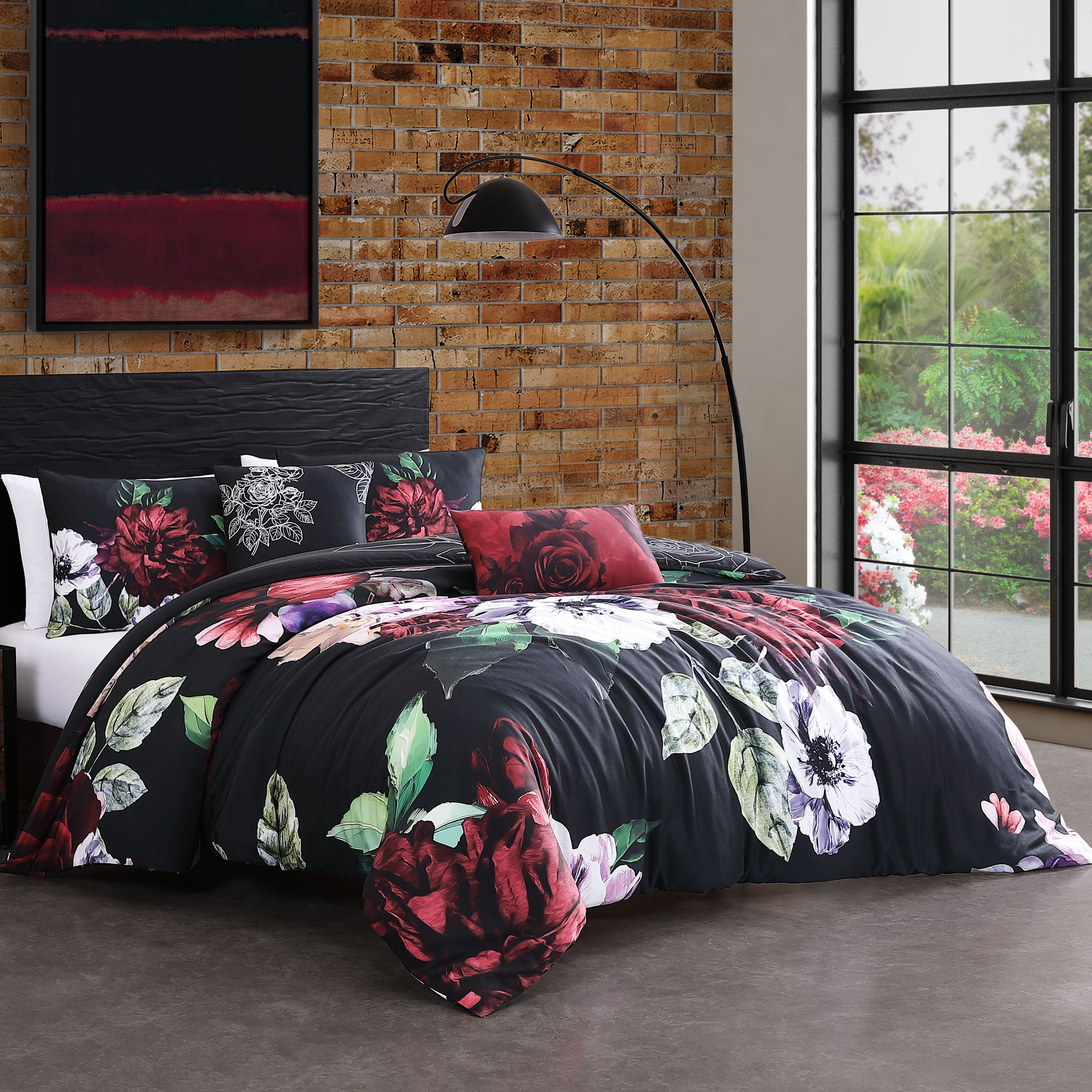 Bebejan Moody Painting 5 Piece Reversible Comforter Set