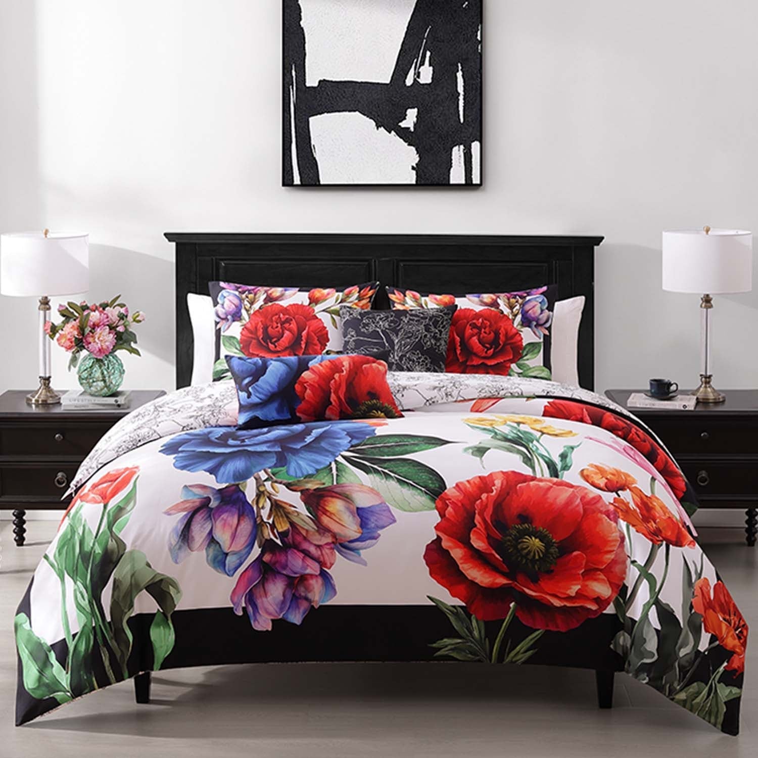 Bebejan Petal Portrait 5 Piece Reversible Comforter Set