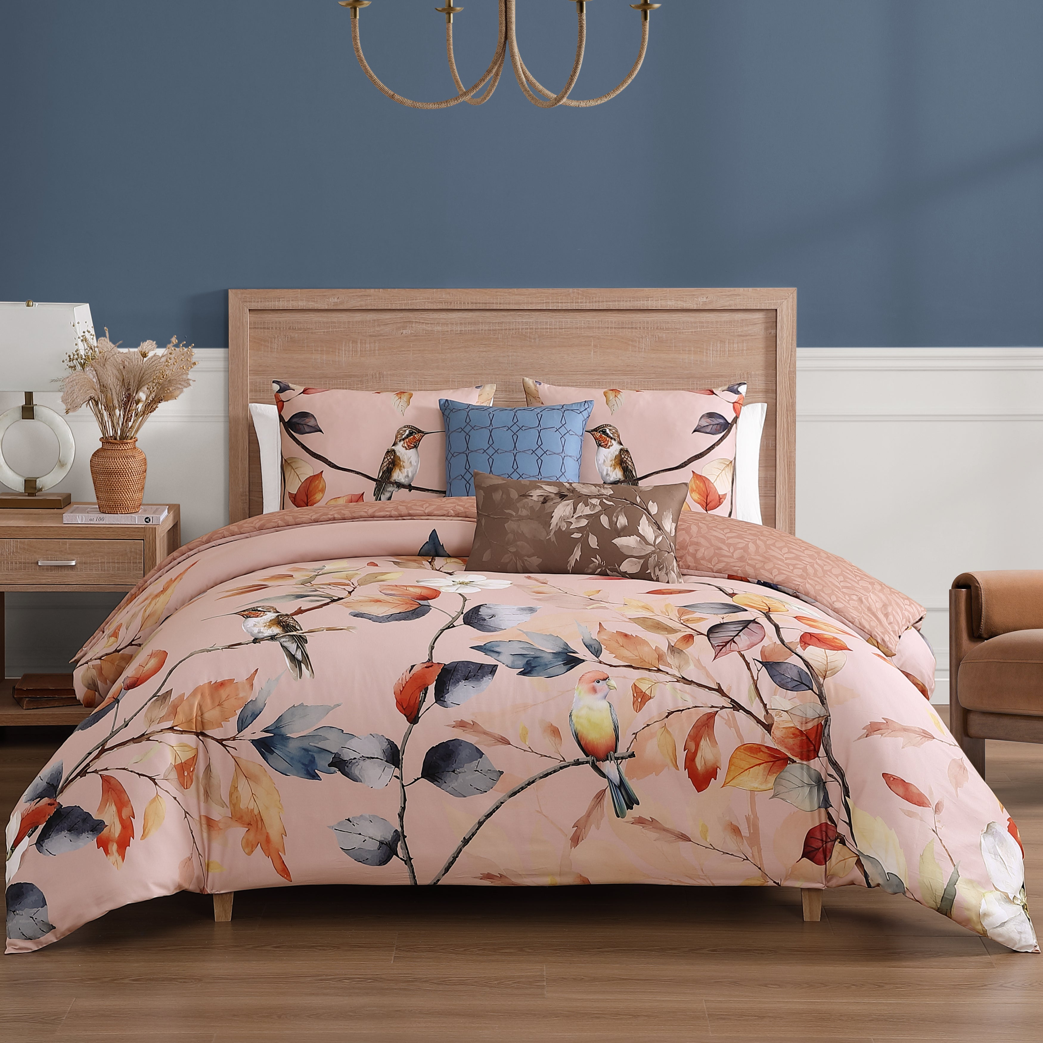 Bebejan Peachy Dogwood 5 Piece Reversible Comforter Set