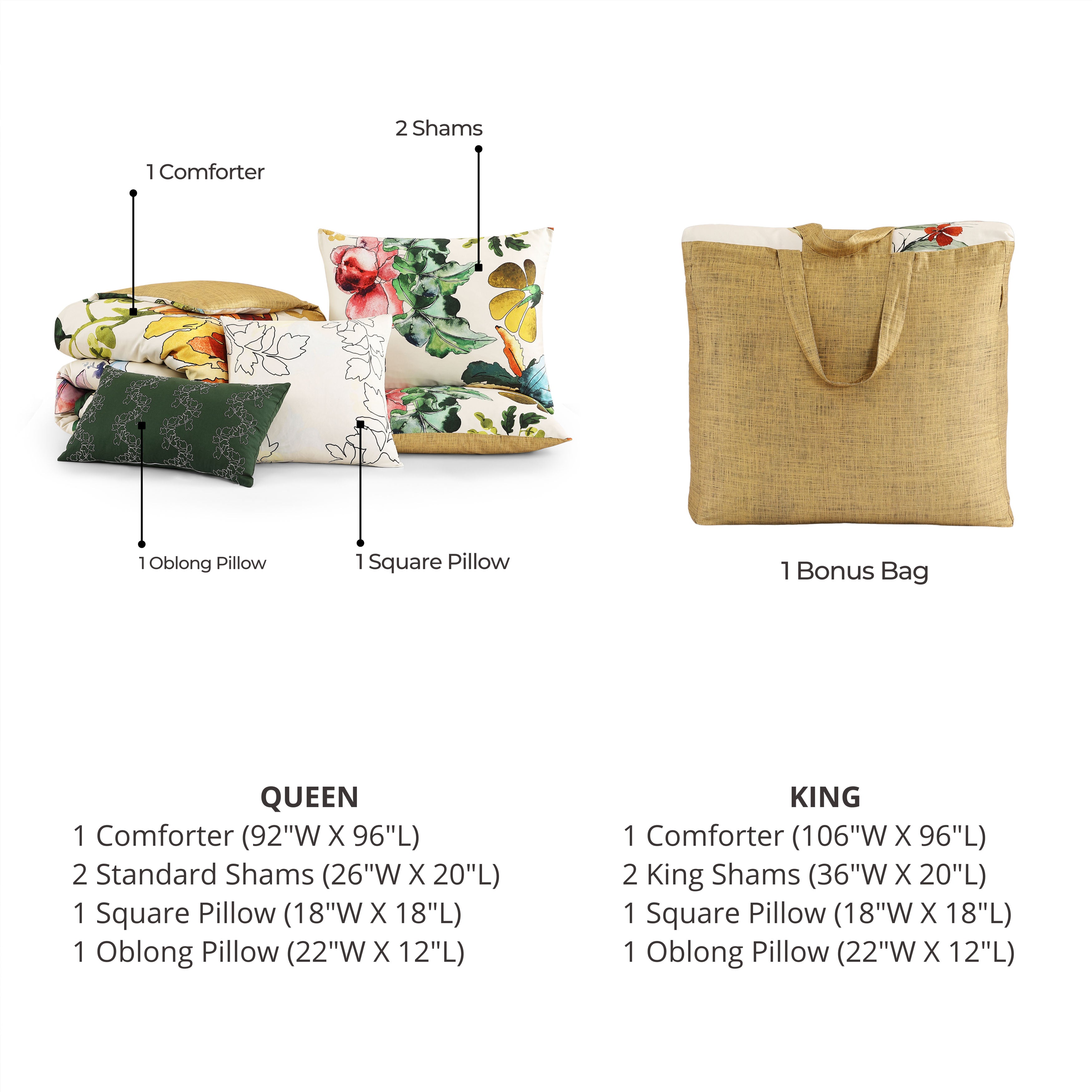 Bebejan Radiance 5 Piece Reversible Comforter Set