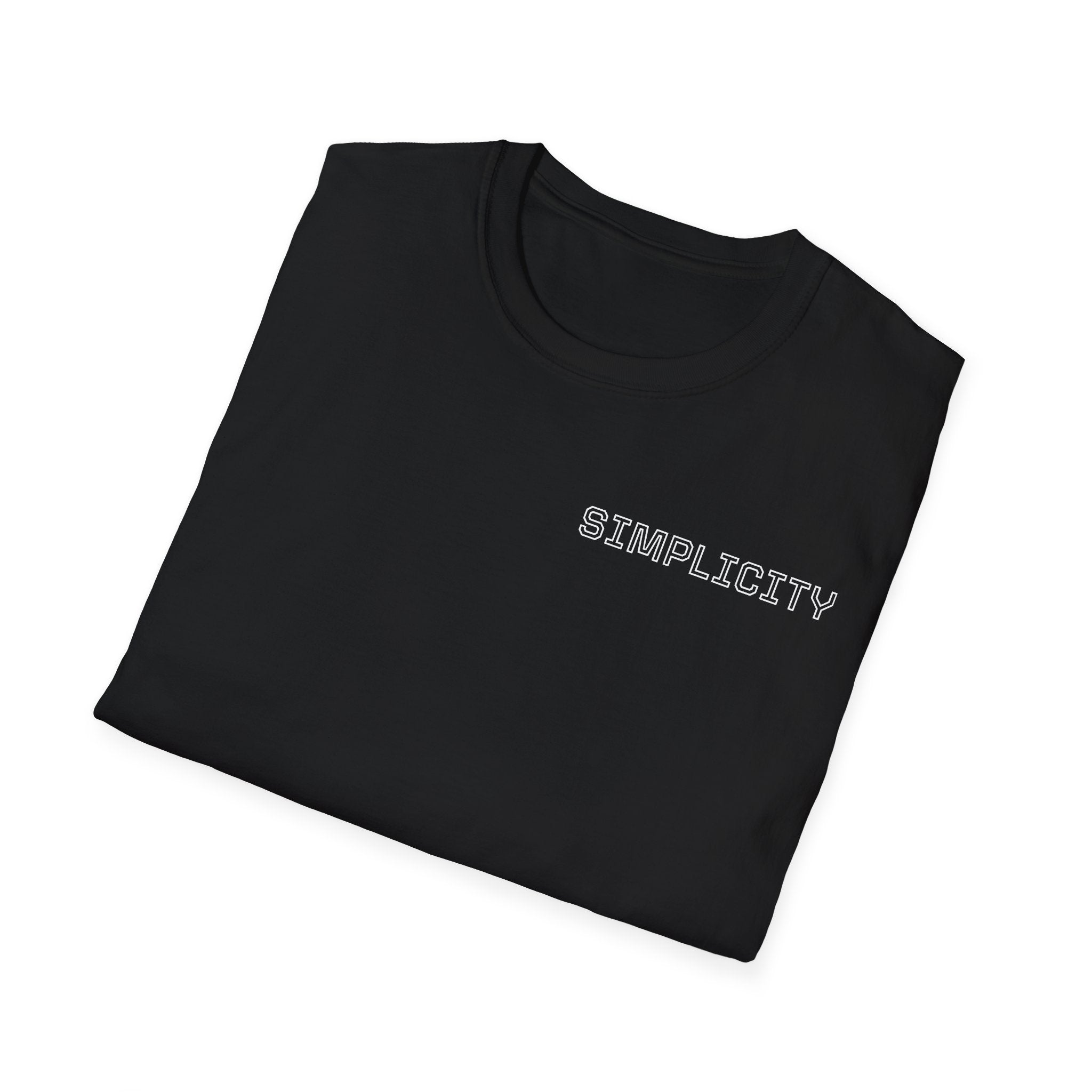 Simplicity Text Black T-Shirt-3