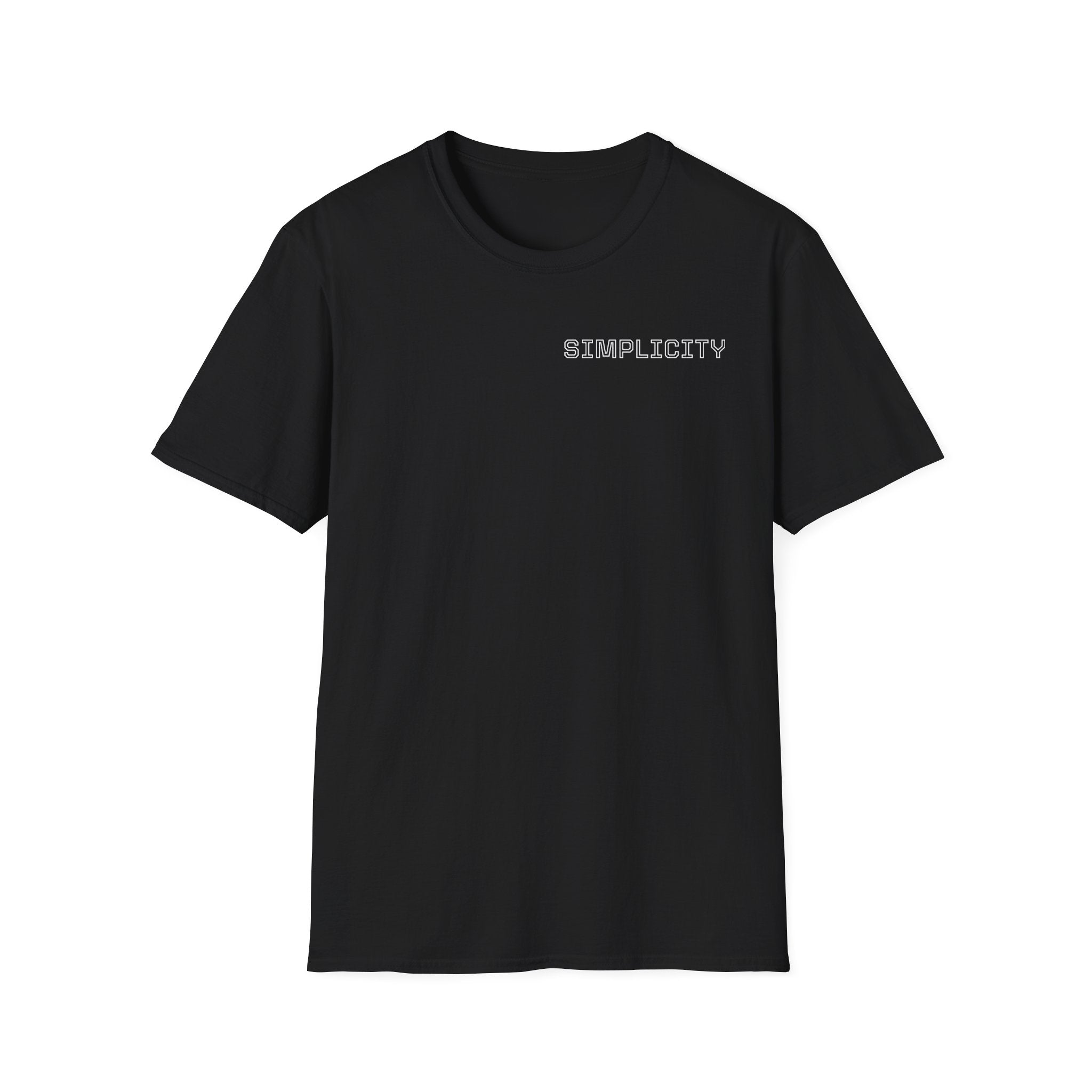 Simplicity Text Black T-Shirt