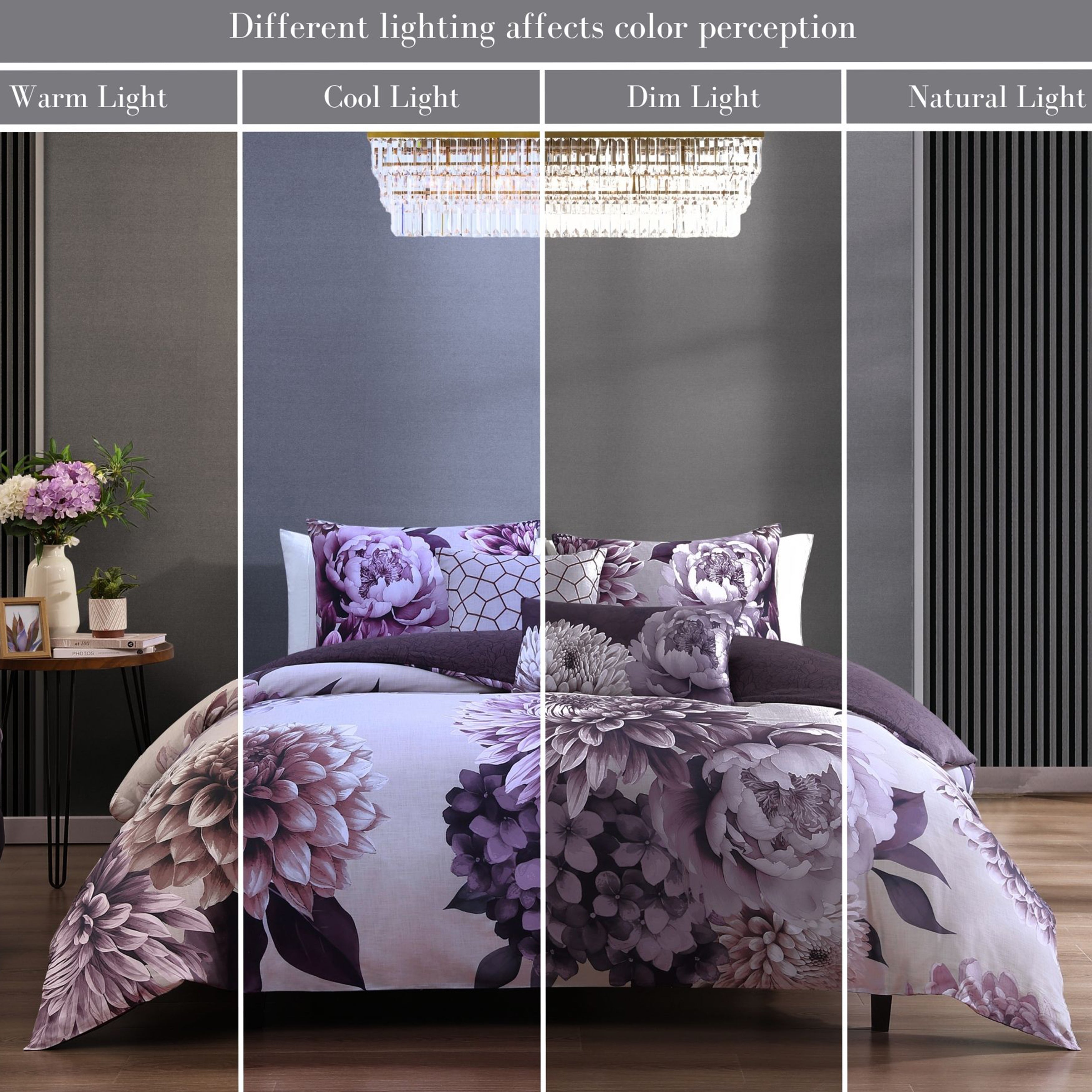 Bebejan Plum Petal 5 Piece Reversible Comforter Set