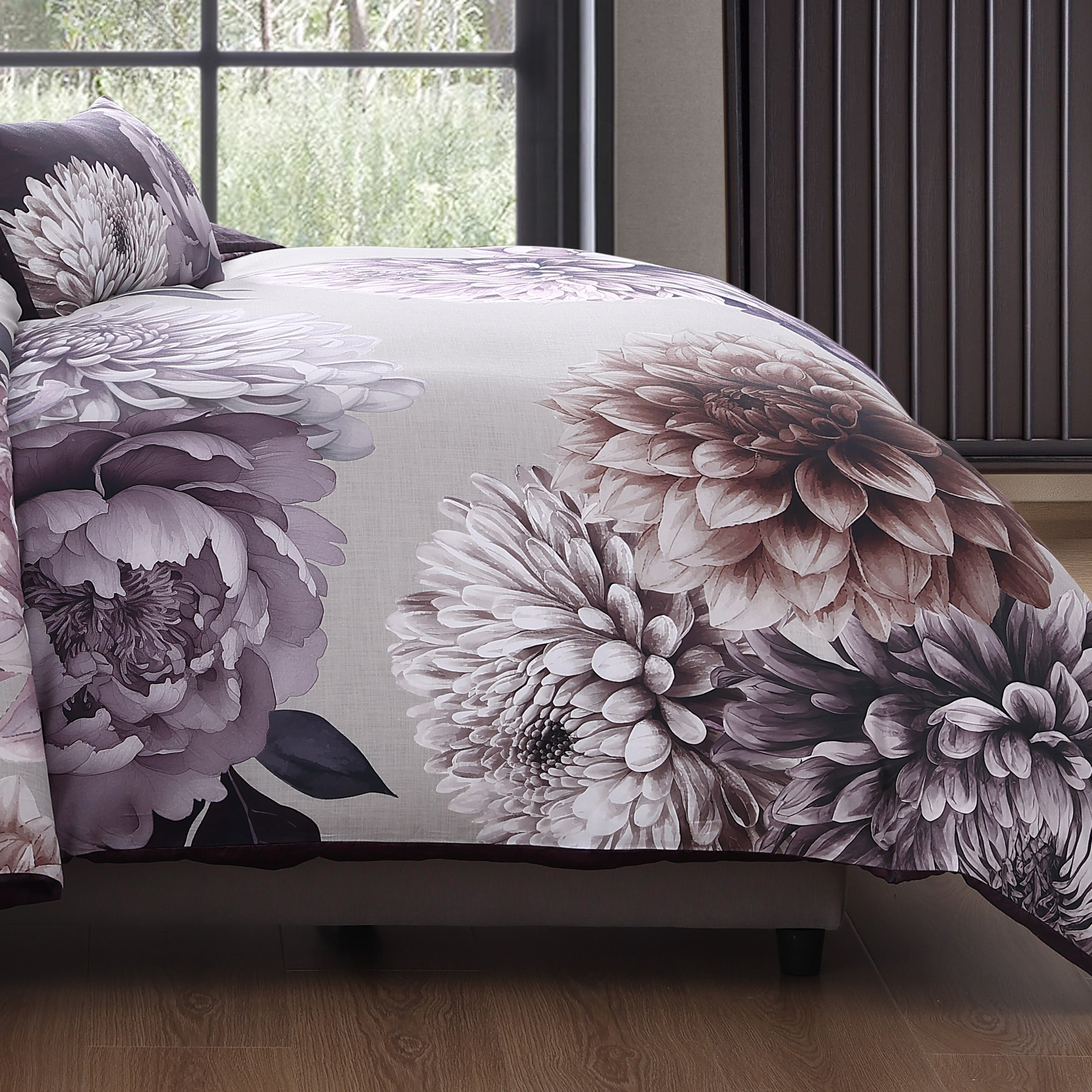 Bebejan Plum Petal 5 Piece Reversible Comforter Set